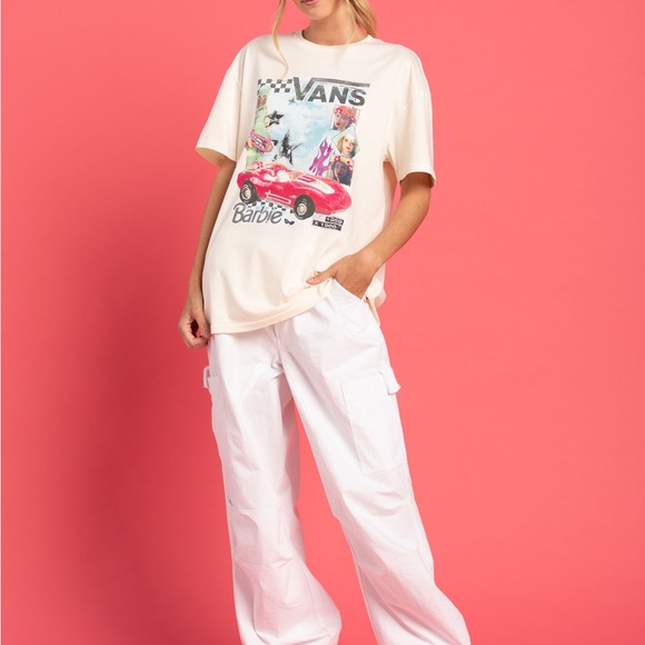 VANS x Barbie Retro Limited Edition Oversized Tee NWT Large, Limited Edition - Picture 2 of 5
